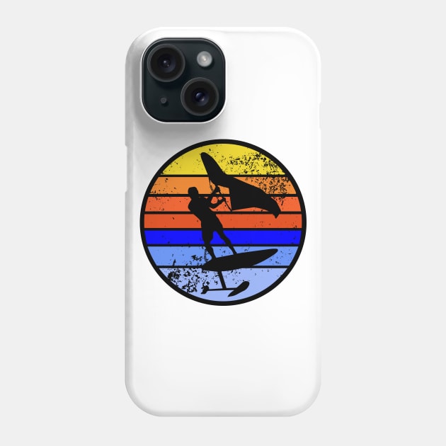 Retro Wing Surfer Phone Case by bluehair