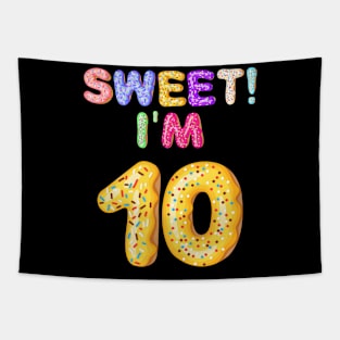 Kids 2009 10th Birthday Sweet I'm 10 Donut Gift Tapestry