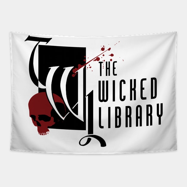 TWL Logo for Light Colors Tapestry by Victoria's Lift / The Wicked Library