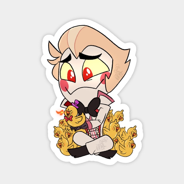 Rubber Duckie Lucifer Magnet by SpookytheKitty2001