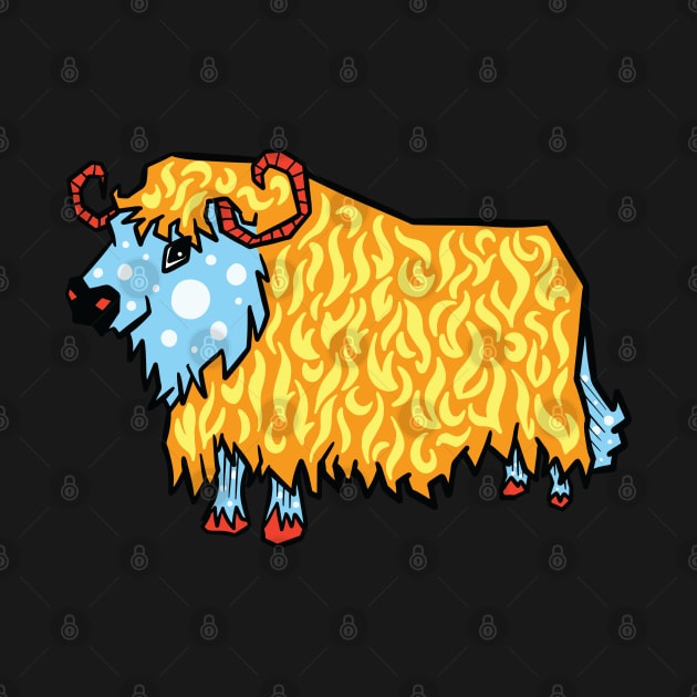 Mad Highland Cow by Squeeb Creative