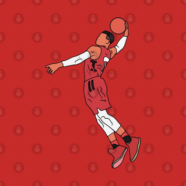 Russell Westbrook Rockets Dunk by rattraptees