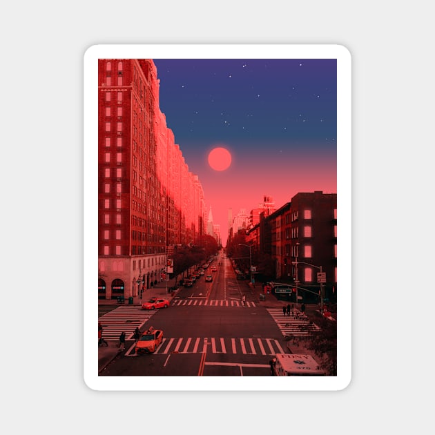 Neon city 2 Magnet by funglazie