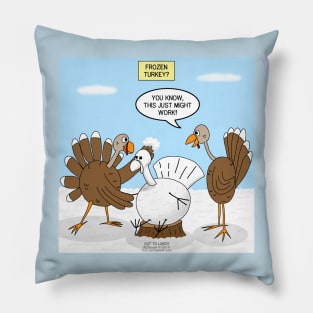 Snow Turkey Decoy Pillow