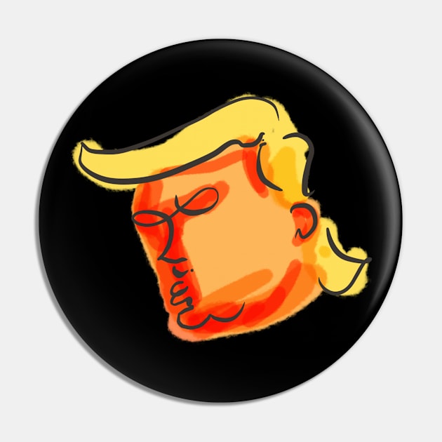 Trump Is A Liar Original Illustration Pin by screamingfool