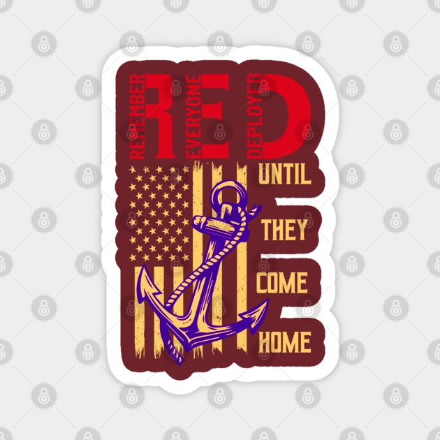 Red until they come home Magnet by Dreamsbabe