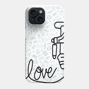 Love Ophthalmology line Brafdesign Phone Case