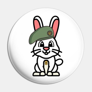 Green Beret Bunny Pin