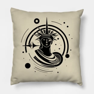 Geometric statue of liberty 4th July celebration independence day freedom symbol Pillow