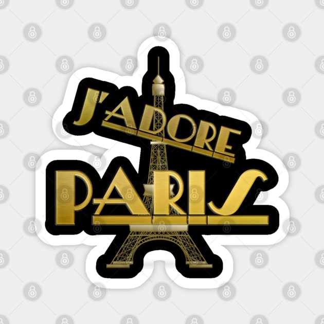 J'adore Paris Magnet by STYLISH CROWD TEES