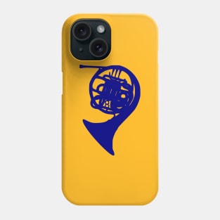 Blue French Horn Phone Case