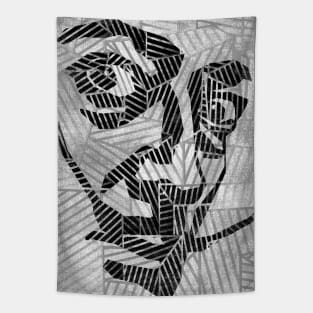 Dali abstract portrait geometric art vintage pop culture Tapestry