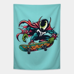 Revel in Rebellion: Whimsical Anti-Hero Skateboard Art Prints for an Edgy and Modern Ride! Tapestry