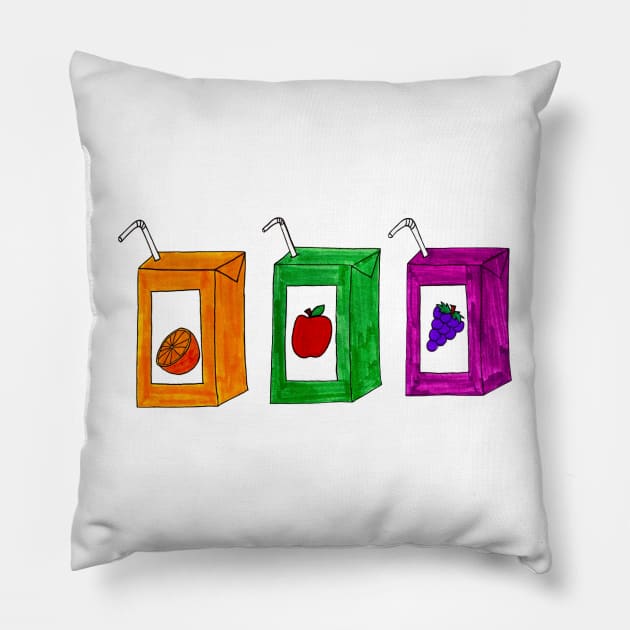 Juice Boxes Pillow by natees33