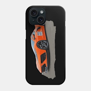 Orange C8 Corvette Jackpot 777 Supercar Racecar Sports Car Muscle Car Corvette C8 Phone Case