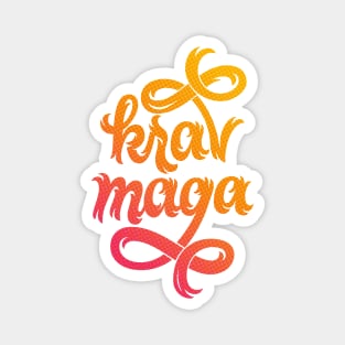 Krav Maga Jagged Colorful Script Magnet