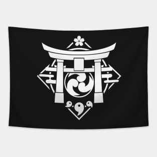 Genshin Impact Inazuma Emblem - White Version Tapestry