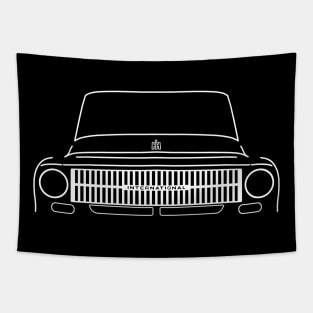 International Harvester 1000A 1960s classic truck white outline graphic Tapestry