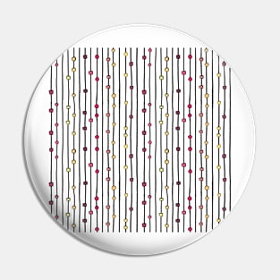 Geometric Line Art Pattern - Vertical Retro Sunrise Pin