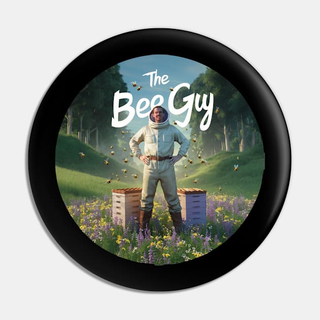 Funny Beekeeper Art For Men Dad Bee Hive Honey Beekeeping Pin by woormle