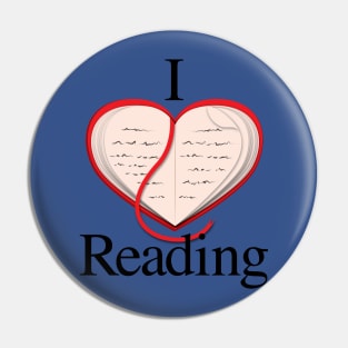 I Love Reading Pin