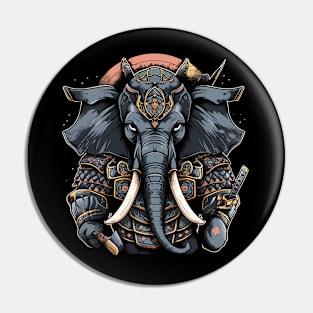 elephant samurai Pin