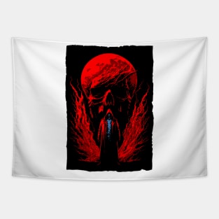 Red dead moon Tapestry