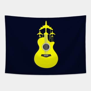 collaboration planes and guitar Tapestry