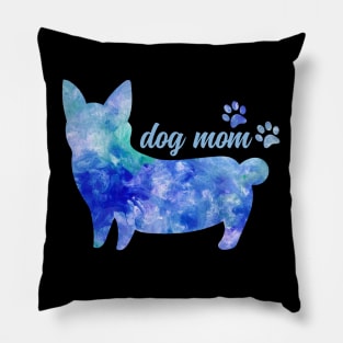 dog mom very cute corgis watercolor dog Pillow