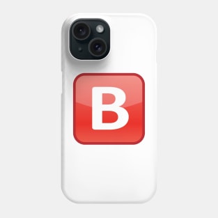 B button emoji Phone Case