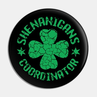 Shenanigans Coordinator Teacher St Patrick's Day Women Men Shamrock Pin