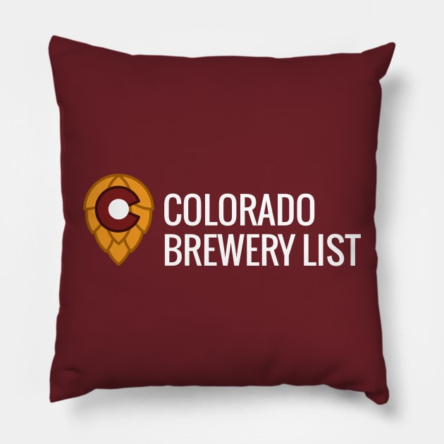 Colorado Brewery List - Logo Dark Pillow by ColoradoBreweryList