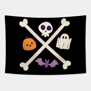 Halloween Crossbones Tapestry