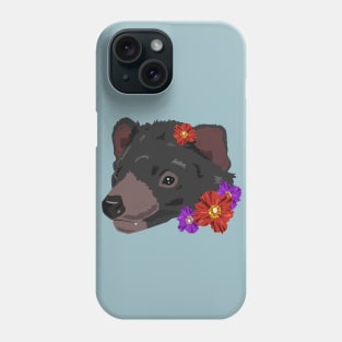 Tasmanian Devil with Flowers Phone Case