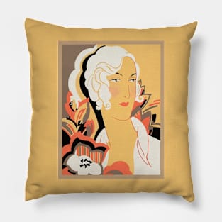 Retro Fashion Illustration Pillow