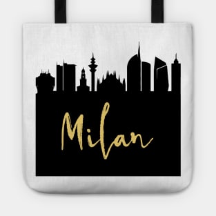 MILAN ITALY DESIGNER SILHOUETTE SKYLINE ART Tote