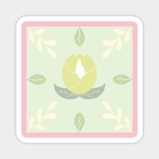 Pastel flower seamless pattern Magnet