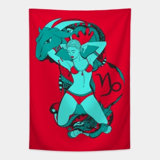 Turqred Capricorn Beauty Tapestry