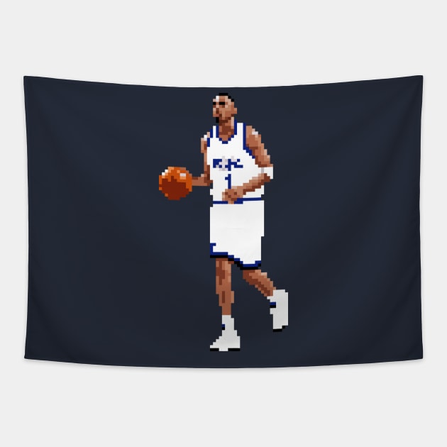 Anfernee Hardaway Pixel Dribble Tapestry by qiangdade