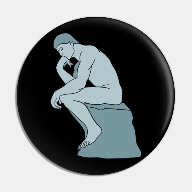 Rodin - The Thinker (blue version) Pin by isstgeschichte