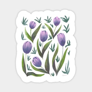 Tulip Garden Lavender and Blue Magnet