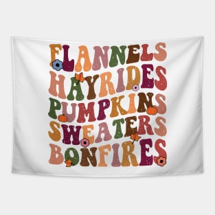 Flannels Hayrides Pumpkins Vintage Sweaters Bonfires Tapestry