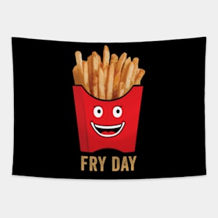 Fry Day Vibes Funny Kawaii French Fries Friday Weekend Teacher Tapestry