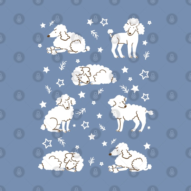 White Poodle Pattern by Wlaurence