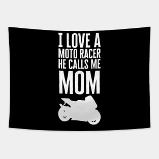 I Love Moto Moms Tapestry