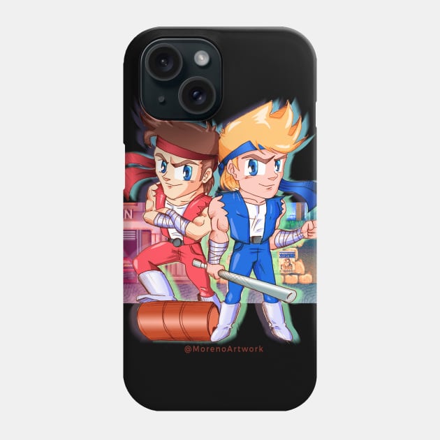 Double Dragon / Billy Lee & Jimmy Lee (version 2) Phone Case by MorenoArtwork