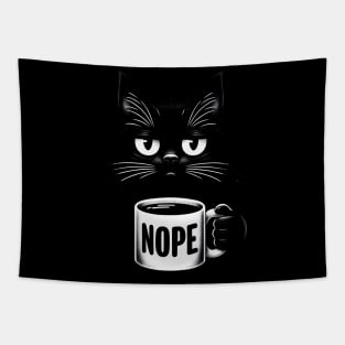 Nope Cat Tapestry