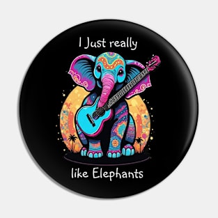 Harmonious Jumbo Jam I just really like elephant Pin