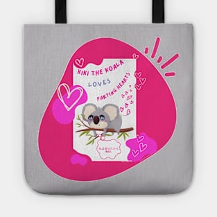 Koalas Love Farting Hearts Abstract By Abby Anime (c) Tote