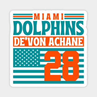 Miami Dolphins Achane 28 American Flag Football Magnet